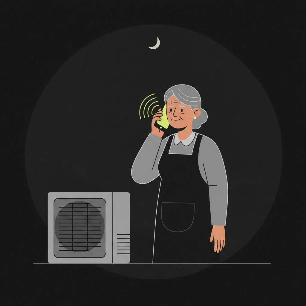 Attic unit noise complaint, caller in Spanish, booked next week.